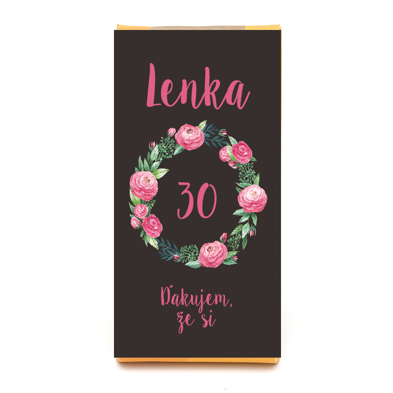 Čokoládka k narodeninám s kvetinami 011