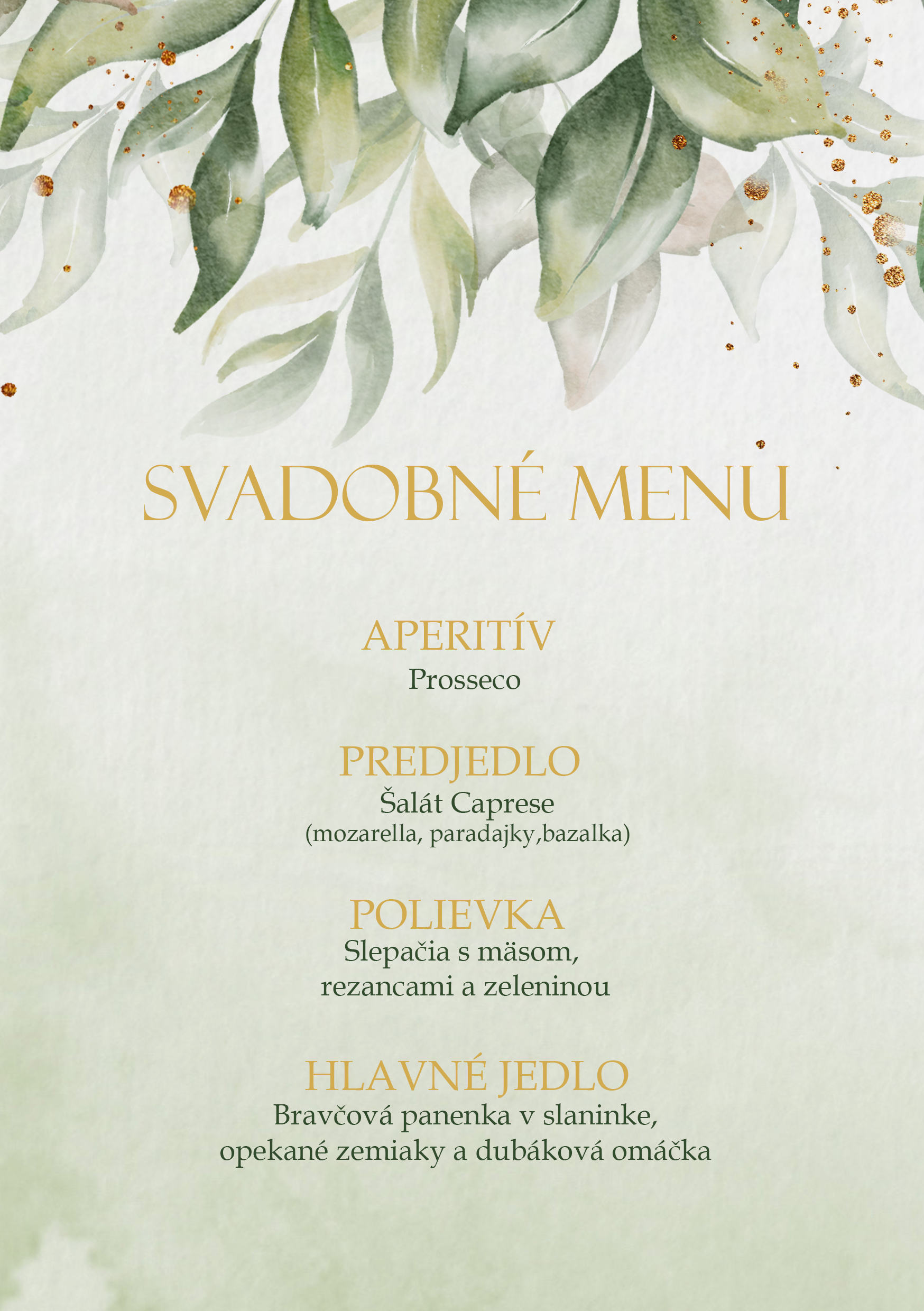 Svadobné menu