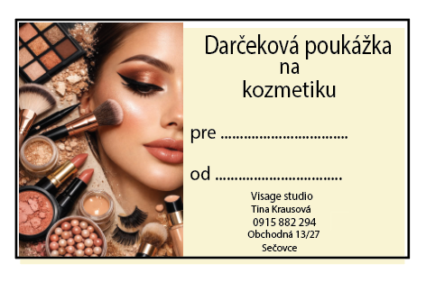 Darčeková poukážka na líčenie