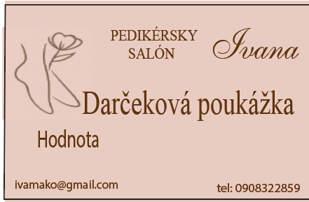 Darčeková poukážka na pedikúru
