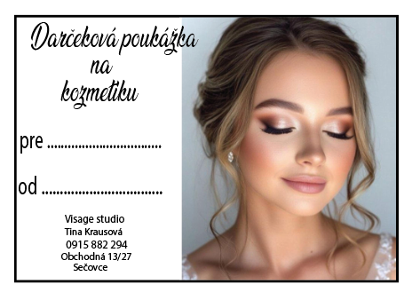 Darčeková poukážka na kozmetiku