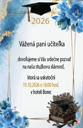 Pozvánka na stužkovu
