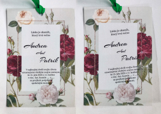 Svadobné oznámenie s kvetinkami SO 026